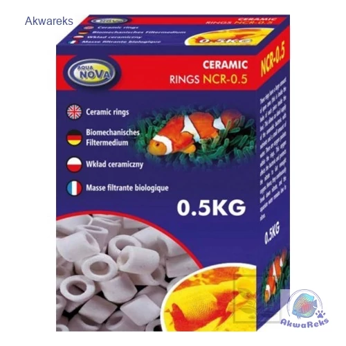 Aqua Nova kerámiagyűrű akváriumi szűrőanyag - 500g