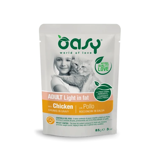 Oasy Cat Alutasakos Chunks in Gravy Adult Light in Fat 85g