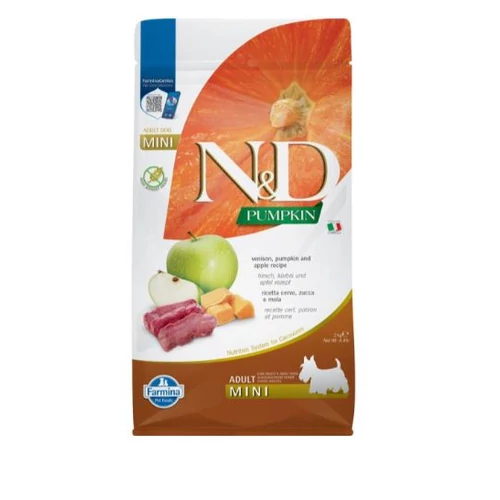 N&D Pumpkin Dog szarvas&sütőtök,alma adult mini 2kg