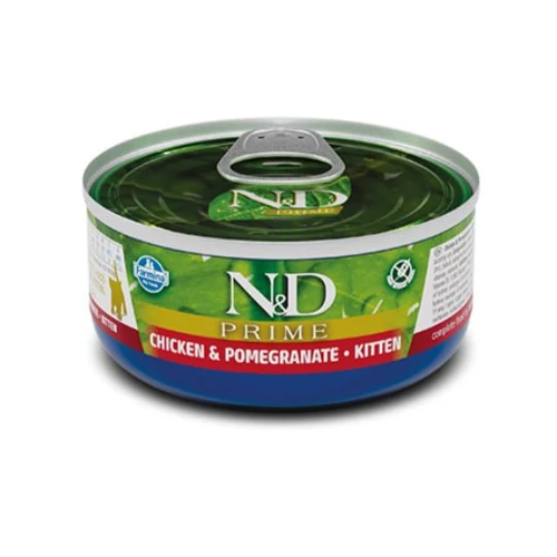 N&D Cat Prime Kitten csirke&gránátalma konzerv 70g