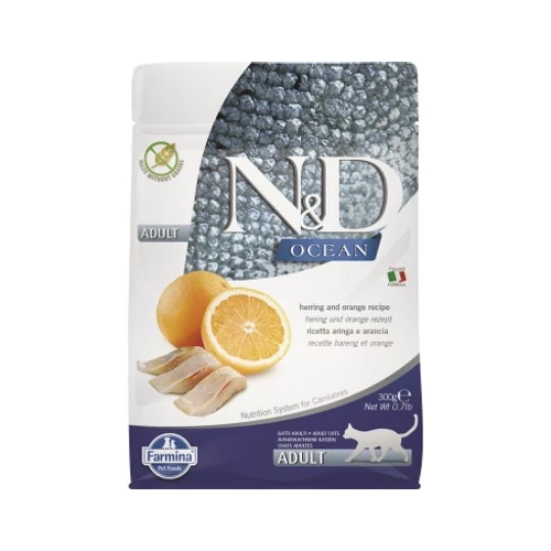 N&D Ocean Cat hering&narancs Adult 300g