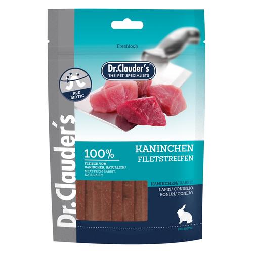 Dr.Clauders Jutalomfalat Premium Nyúl filé Csíkok 80g