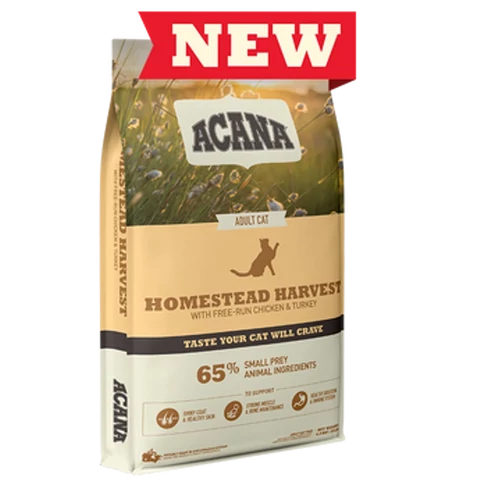ACANA Homestead Harvest 1,8kg – szárnyas, gabonamentes macskatáp felnőtt cicáknak