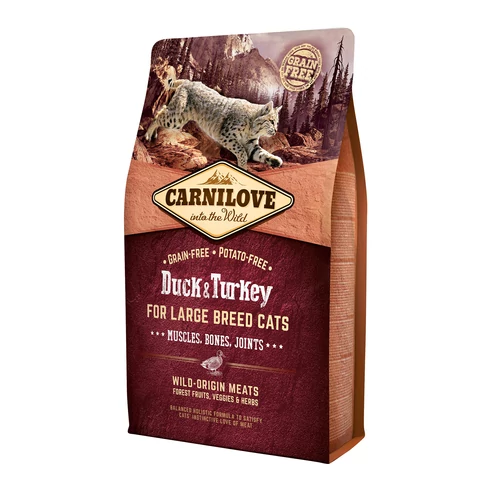 Carnilove Cat Kacsa & pulyka Large Breed – Muscles, Bones, Joints 2kg