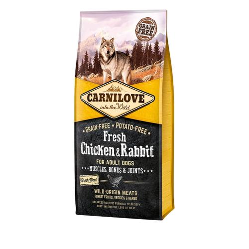 Carnilove Fresh Adult Dog csirke & nyúl - Muscles, Bones & Joints 12kg