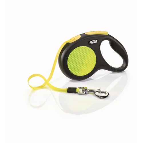 Flexi neon szalagos automata póráz S 5m 15kg-ig sárga