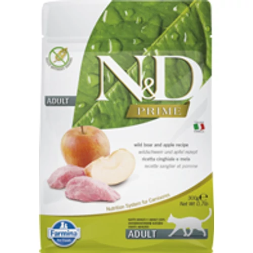N&D Cat Prime vaddisznó&alma adult 300g