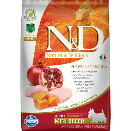 N&D Dog Grain Free csirke&gránátalma sütőtökkel adult mini 2x7kg