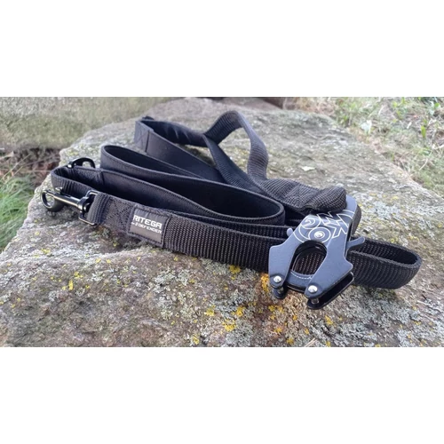 ritega defender tactical rugalmas póráz – frog kong karabinerrel, fekete