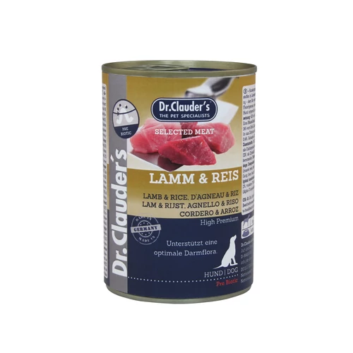 Dr.Clauders Konzerv Selected Meat Bárány&rizs 400g
