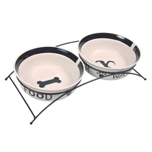 Tál kerámia szett 2x2,6l/25cm fehér/fekete