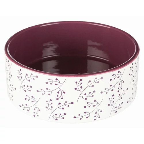 Tál kerámia 1,4l/20cm fehér/bordó