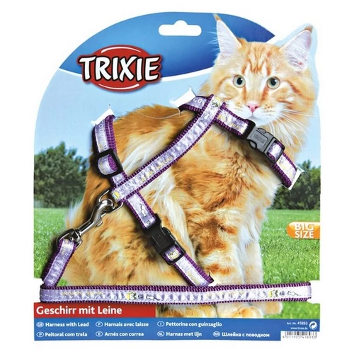 Hám És Póráz Xl Macskának Mintás 34-57cm/13mm 1,2m