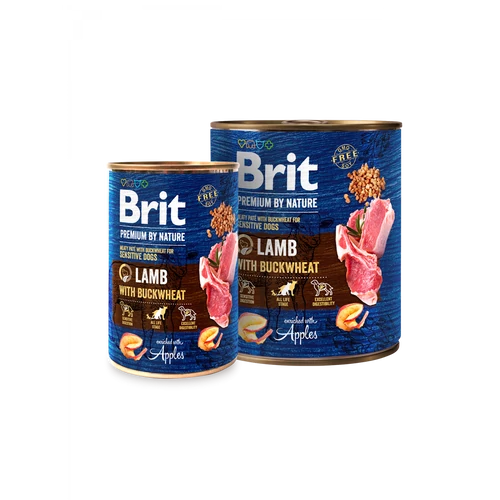 Brit Premium by Nature Bárány és hajdina konzerv 6X800g