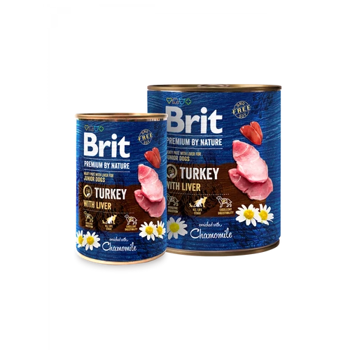 Brit Premium by Nature pulyka, máj konzerv 6X800g