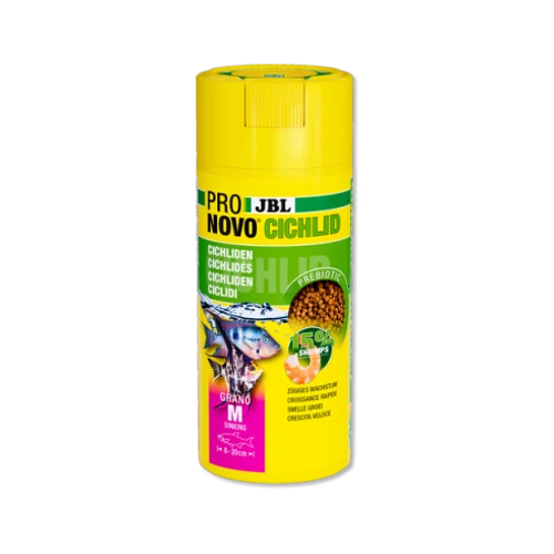 JBL ProNovo Cichlid Grano M 250ml – granulált haltáp sügéreknek