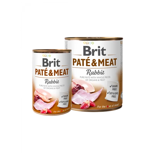 Brit paté & meat - nyúl konzerv 6x400g