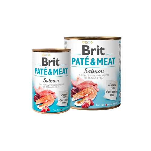 Brit paté & meat - lazac konzerv 6x400g