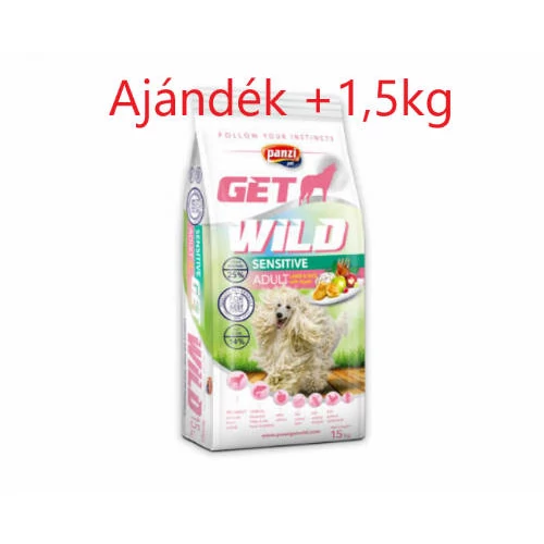 Akciós Túltöltött Panzi GetWild 15+1,5kg Adult Sensitive Lamb (chicken&wheat free)