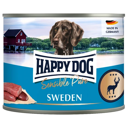 Happy Dog Sensible Pur Sweden Vad színhús konzerv 6x200g