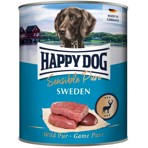 Happy Dog Sensible Pur Sweden Vad színhús konzerv 6x800g