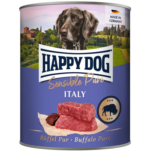  Happy Dog Sensible Pur Italy Bivaly színhús konzerv 6x800g