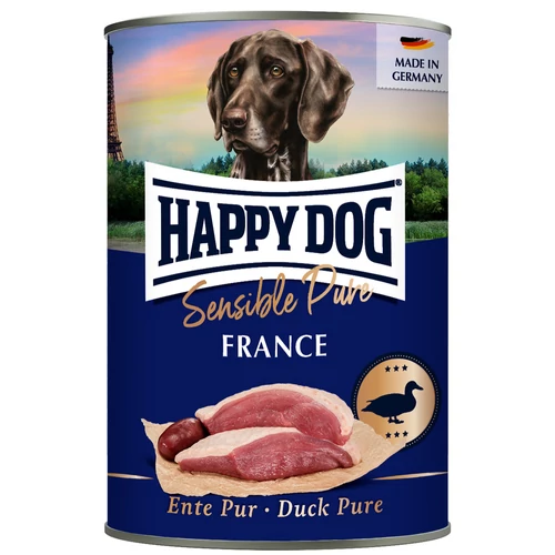 Happy Dog Sensible Pur France Kacsa színhús konzerv 6x400g