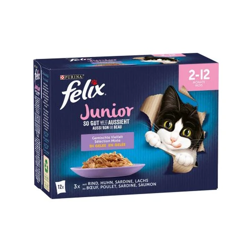 Felix Fantastic Multipack Junior Vegyes Válogatás Aszpikban 12x85g