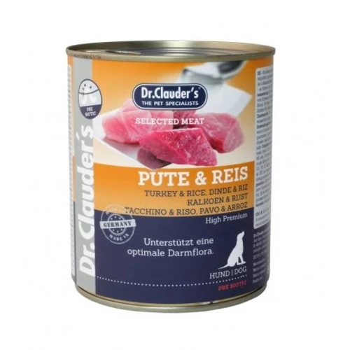 Dr.Clauders Konzerv Selected Meat Pulyka&rizs 800g