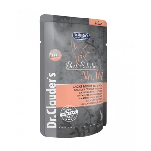 Dr.Clauders Cat Best Selection No4 Alutasak Lazac&csirke quinoával - Hair&Skin 85g