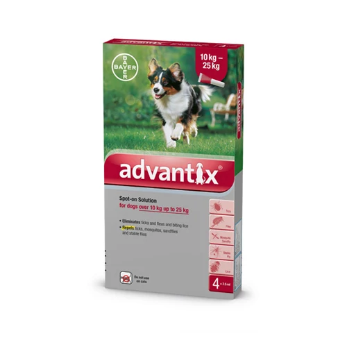 Advantix 10-25 kg közötti kutyáknak 4x2.5ml