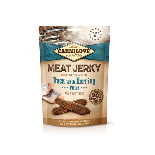 Carnilove Jerky Snack Duck with Herring Fillet – kacsa hering filével 100g