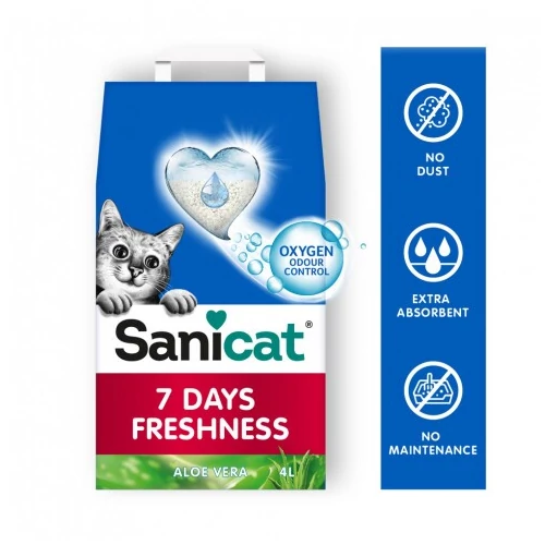 Sanicat macskaalom 7days Freshness Aloe Vera attapulgit 4l