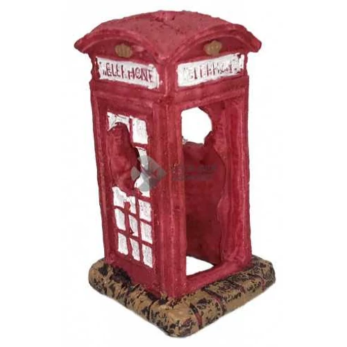 Telefon fülke akvárium dekoráció (5,5x5,5x10cm)