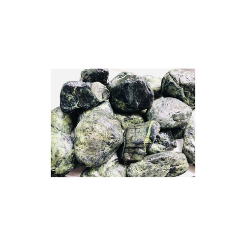 Görgeteg kavics akvárium dekoráció - Zöld 1kg