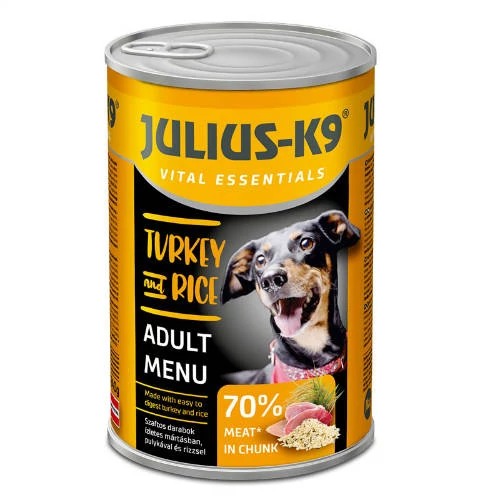 JULIUS K-9 konzerv kutya Pulyka-rizs 1240g