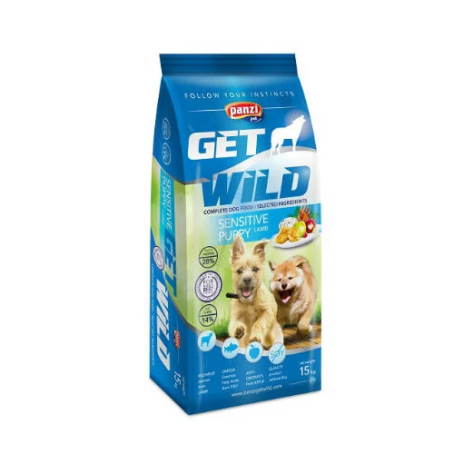 Panzi GetWild Sensitive  (bárány,alma) száraztápkölyök kutyák részére 15kg