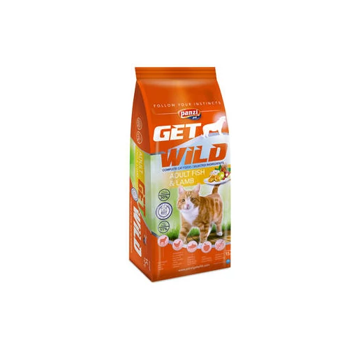 Panzi GetWild Fish,lamb Adult (hal,bárány) száraztáp  (15kg)