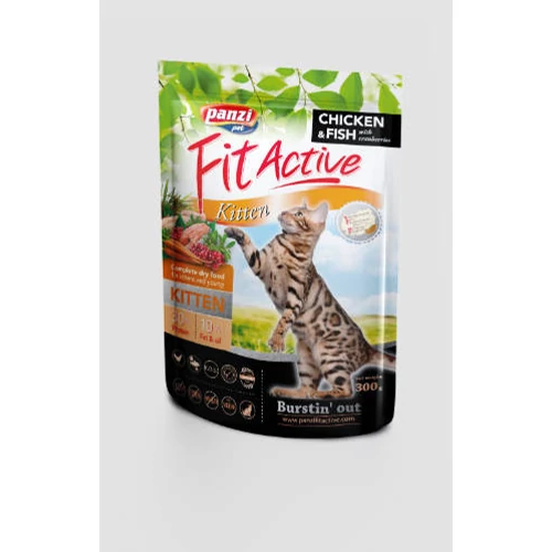 Panzi FitActive Cat Kitten (szárnyas,hal) száraztáp  (300g)