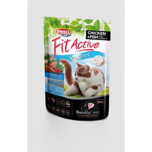 Panzi FitActive Cat Sensitive Adult (baromfi,hal) száraztáp  (340g)