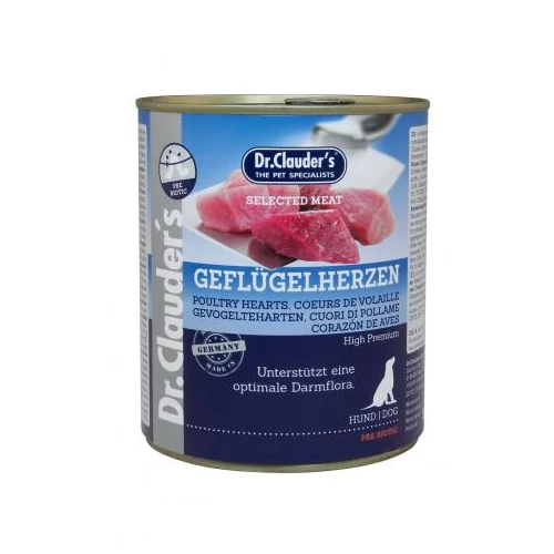 Dr.Clauders Dog Selected Meat Szárnyas Szíves konzerv 800g