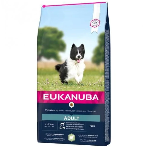 Eukanuba Adult Small&Medium Lamb & Rice kutyatáp 18kg