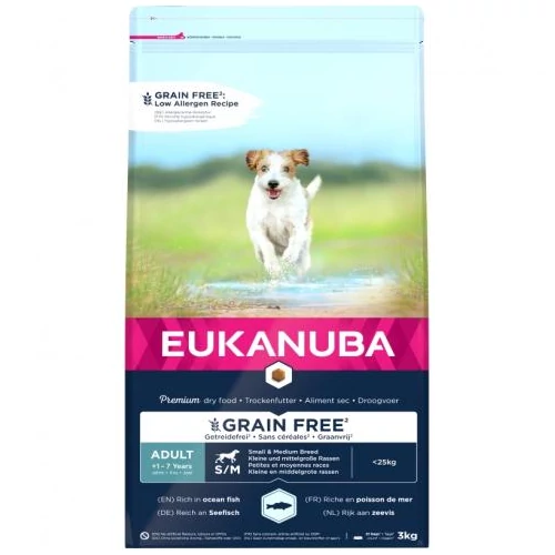 Eukanuba Adult Grain Free Small&Medium Ocean Fisch 3kg