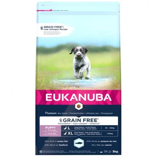 Eukanuba Puppy & Junior Grain Free Small&Medium Ocean Fisch 3kg